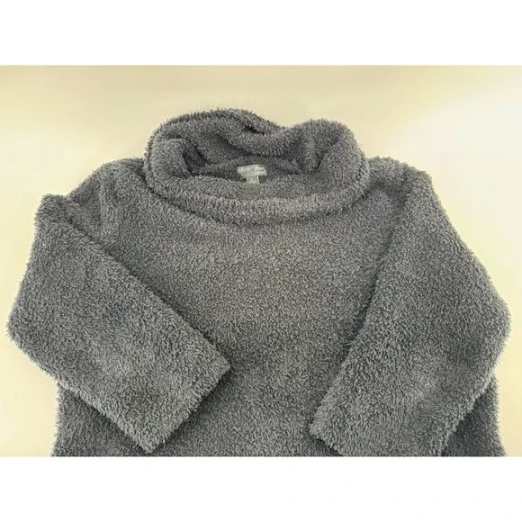 Barefoot Dreams Cozy Chic Black Cowl Neck Sweater L - Picture 7 of 7